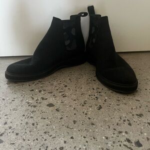 Rothy's Black Ankle Boots with Elastic Panels